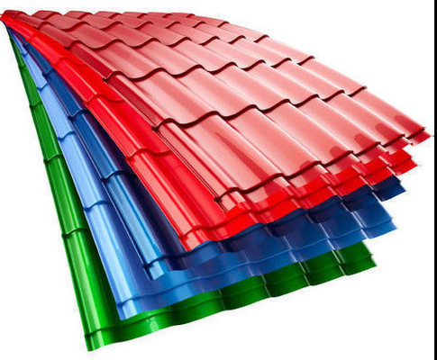 Van het het Staaldakwerk van GB Kleur Met een laag bedekte het Bladbreedte 1000 1219 1250 1500mm PPGI Kleuren Met een laag bedekt Blad