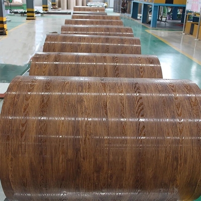 Van de het Staalrol van JIS SUS Gegalvaniseerde Ppgi Met een laag bedekte Hout Gedrukte Verf Zink 0,18 - 1.5mm