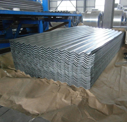 Corrosiebestendige 0,2-0,6 mm Gi gegolfde metalen dakplaat gegalvaniseerd stalen plaat